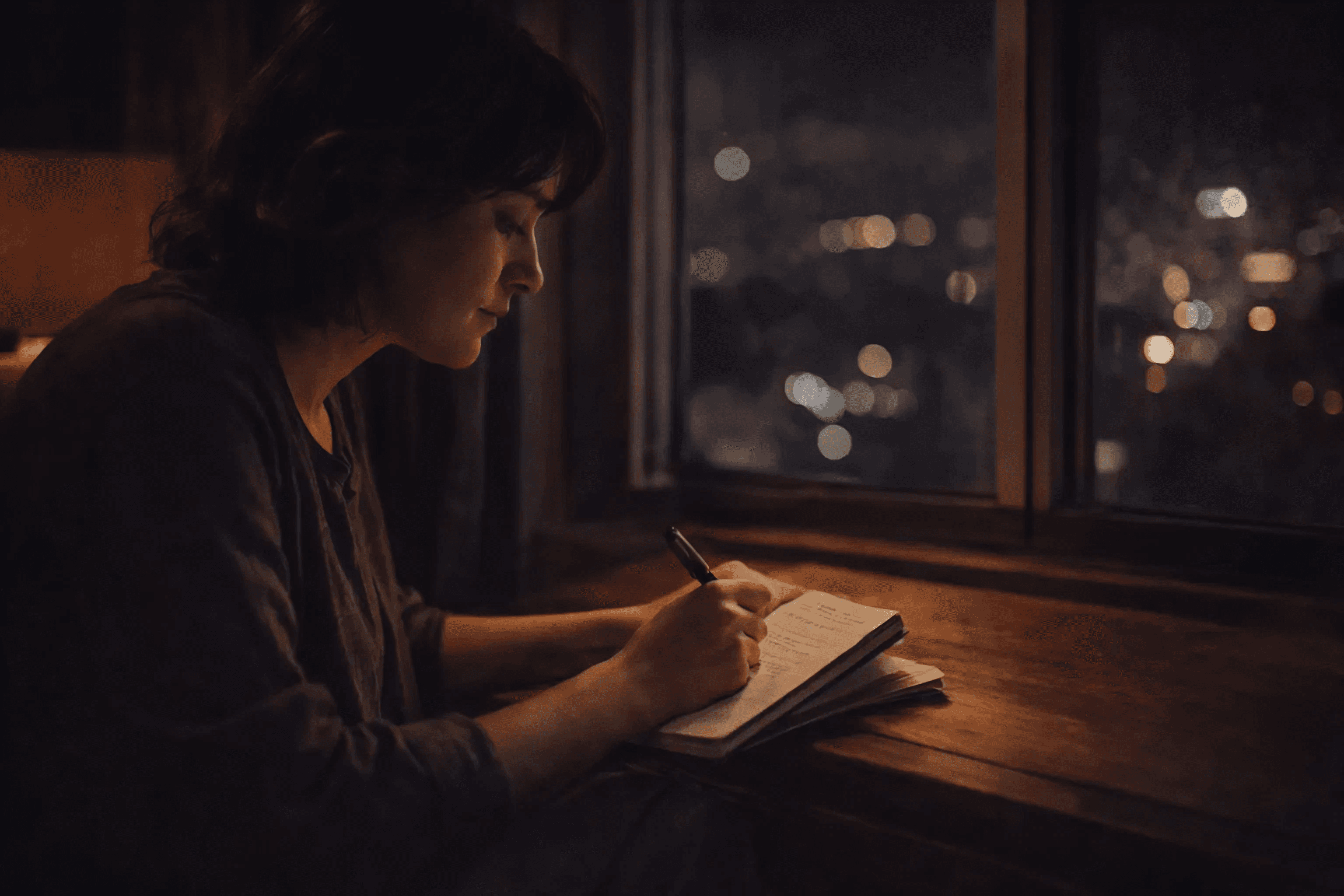 Person writing their personal story